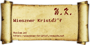 Wieszner Kristóf névjegykártya